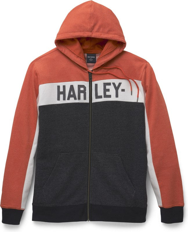 Harley-Davidson Traditional Zip-Up Hoodie For Men  Colorblock Design | 96498-22VM