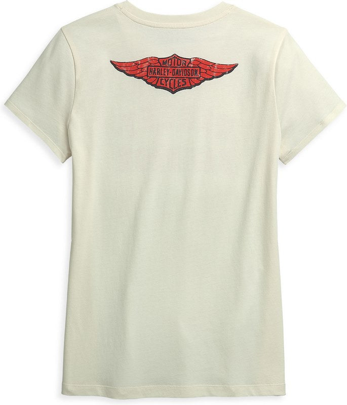 Harley-Davidson Winged Logo Graphic Tee For Women  Cloud Dancer | 96503-21VW