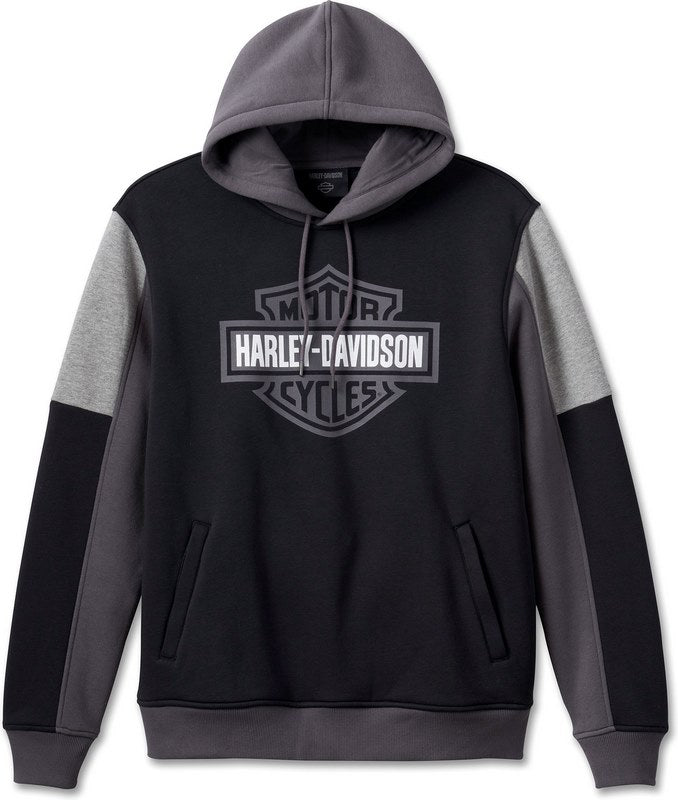Harley-Davidson Hoodie-Knit  Colorblock-Design-Black Beauty | 96512-23VM
