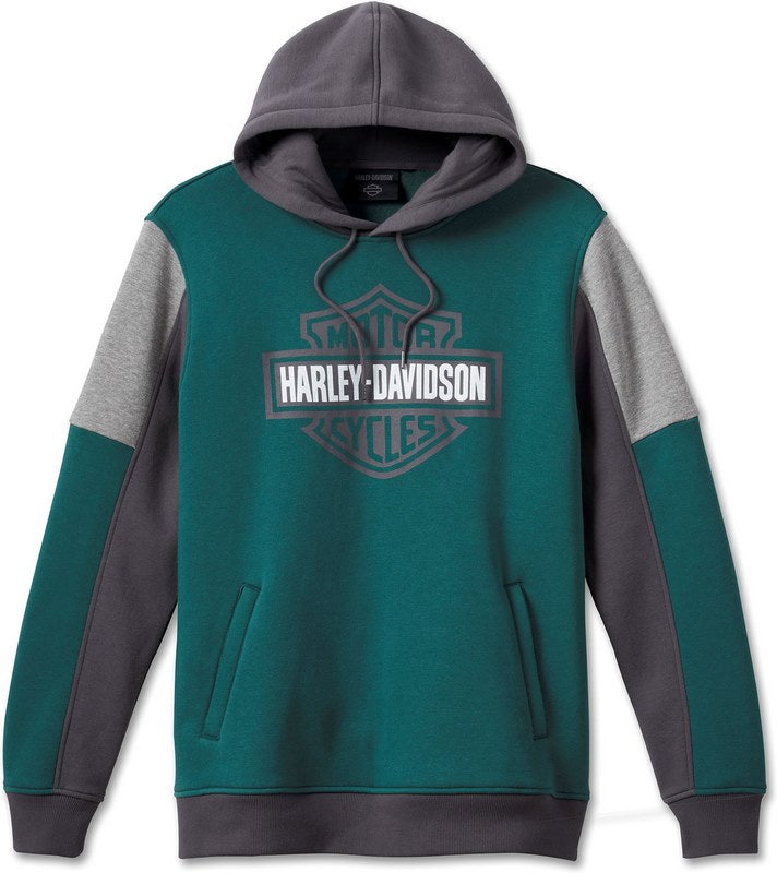 Harley-Davidson Hoodie-Knit  Colorblock-Design-Bistro Green | 96513-23VM