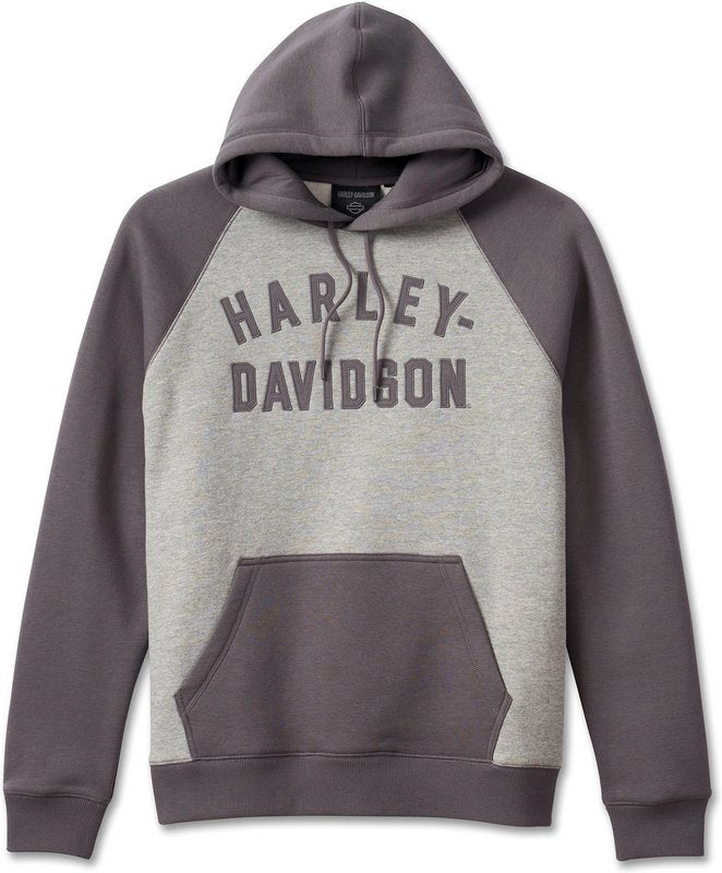 Harley-Davidson Hoodie-Knit  Colorblock-Design-Grey Heather | 96522-23VM