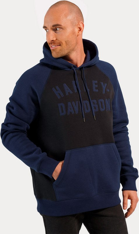 Harley-Davidson Hoodie-Knit  Colorblock-Design-Black Beauty | 96523-23VM