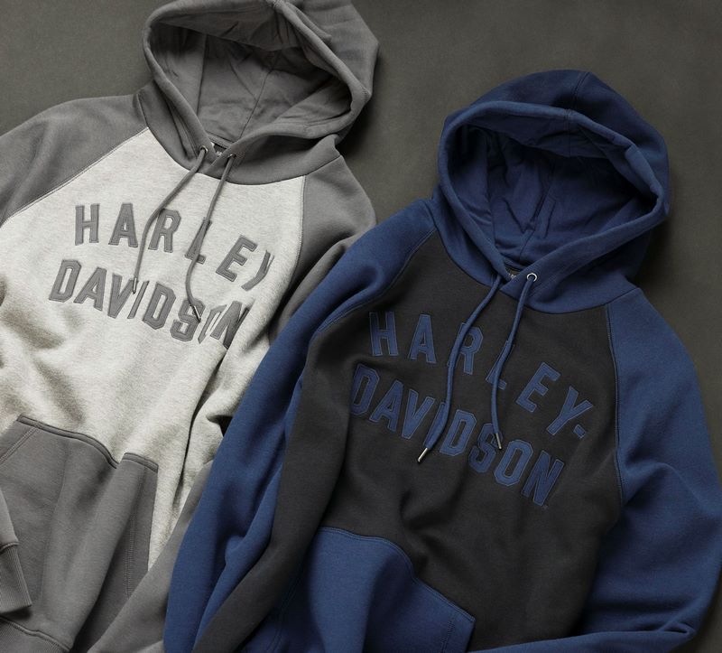 Harley-Davidson Hoodie-Knit  Colorblock-Design-Black Beauty | 96523-23VM