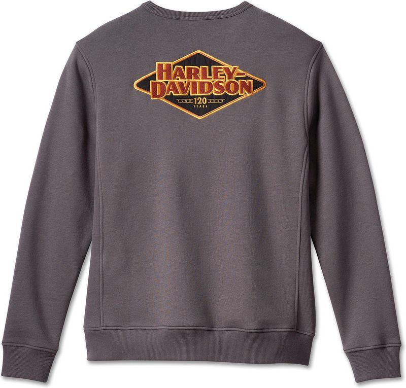 Harley-Davidson Men'S 120Th Anniversary Sweatshirt  Blackened Pearl | 96527-23VM