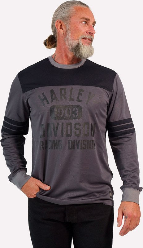 Harley-Davidson Tee-Knit  Colorblock-Design-Blackened Pearl | 96544-23VM