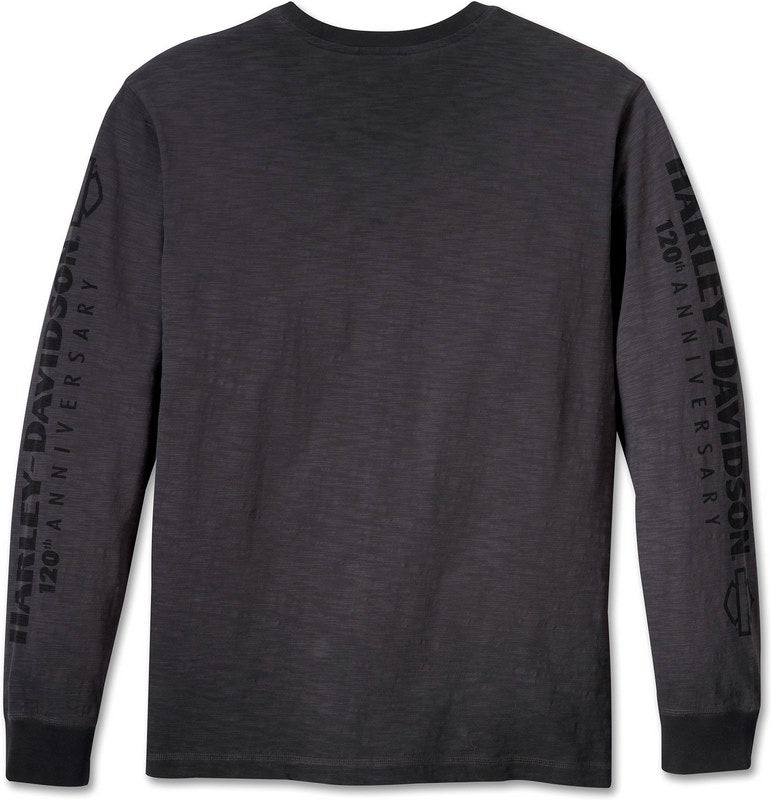 Harley-Davidson 120Th Anniversary Long Sleeve T-Shirt For Men  Blackened Pearl | 96548-23VM