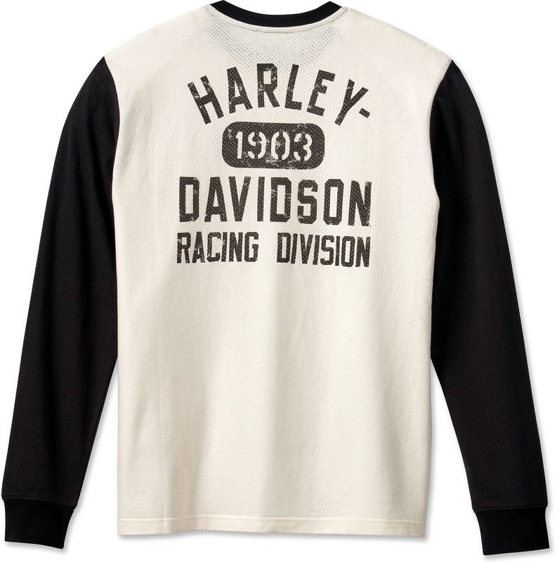 Harley-Davidson Tee-Knit  Colorblock-Design-Cloud Dancer | 96554-23VM