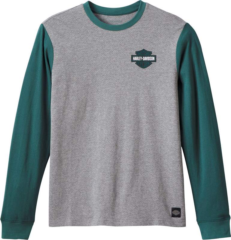 Harley-Davidson Men'S Racing Tee  Colorblock-Design-Heather Grey | 96555-23VM