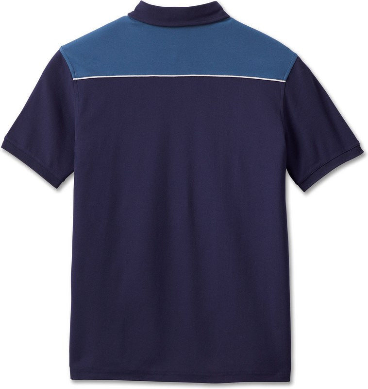 Harley-Davidson Polo-Knit  Colorblock-Design-Peacoat | 96563-23VM
