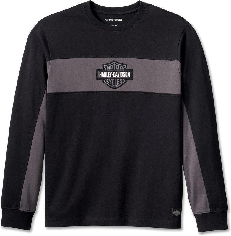 Harley-Davidson Tee-Knit  Colorblock-Design-Black Beauty | 96584-23VM