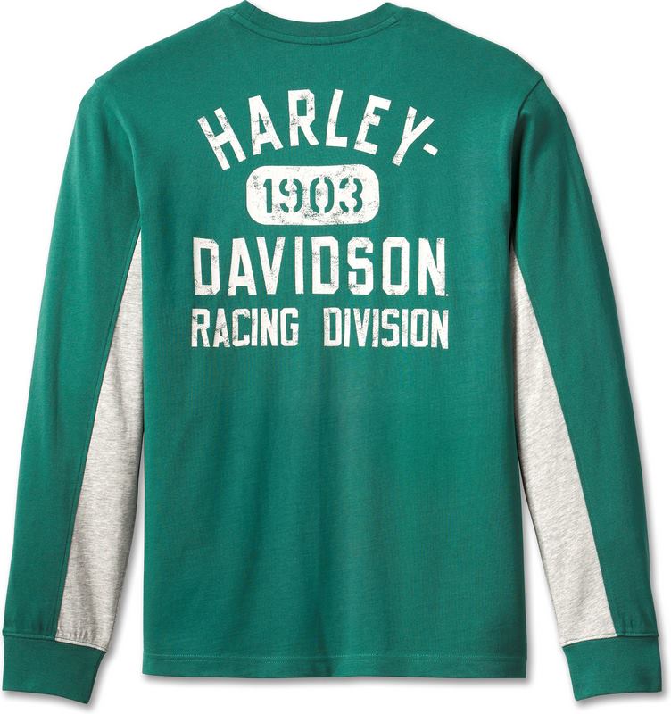 Harley-Davidson Tee-Knit  Colorblock-Design-Bistro Green | 96585-23VM