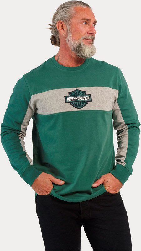 Harley-Davidson Tee-Knit  Colorblock-Design-Bistro Green | 96585-23VM
