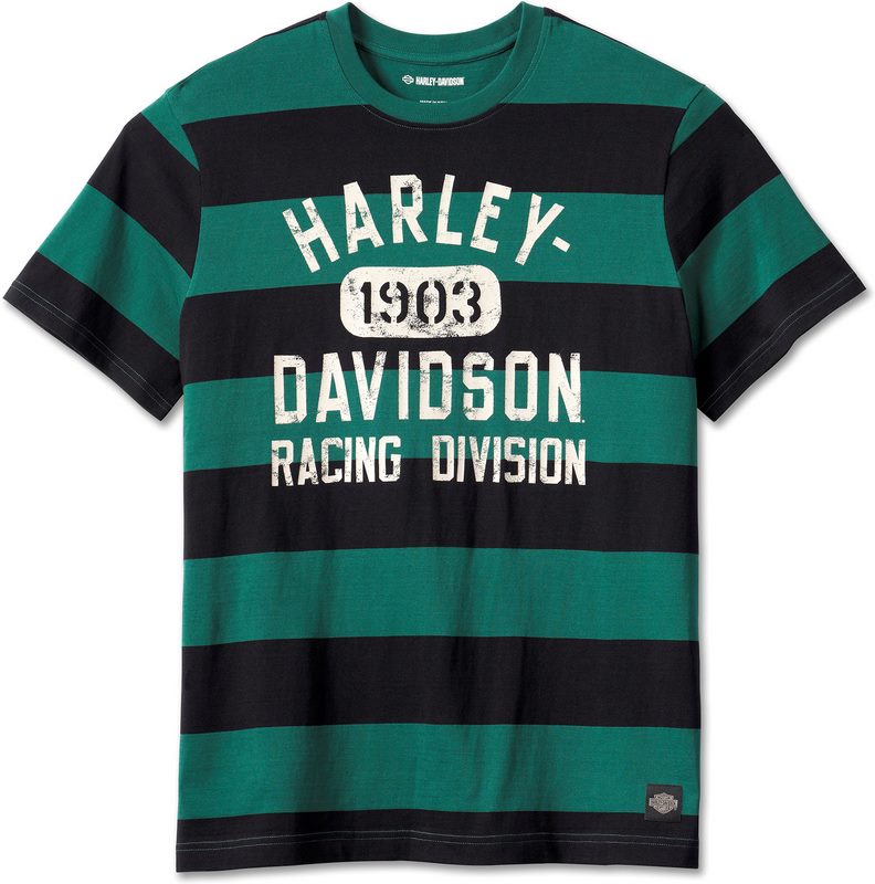 Harley-Davidson Tee-Knit  Green Stripe | 96587-23VM