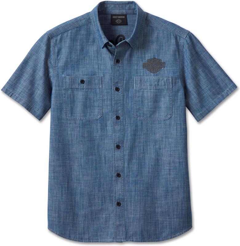 Harley-Davidson Shirt-Woven  Denim Dark Blue | 96614-23VM