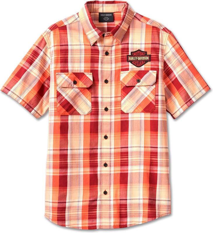 Harley-Davidson Shirt-Woven  Yarn Dyed Plaid-Merlot | 96616-23VM