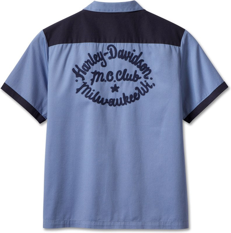 Harley-Davidson Shirt-Woven  Colonial Blue | 96619-23VM