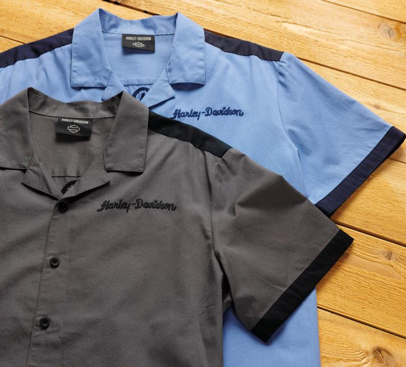 Harley-Davidson Shirt-Woven  Colonial Blue | 96619-23VM