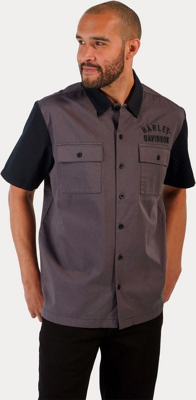 Harley-Davidson Shirt-Woven  Blackened Pearl | 96622-23VM
