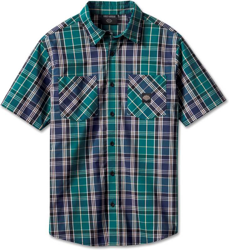 Harley-Davidson Shirt-Woven  Green Plaid | 96624-23VM