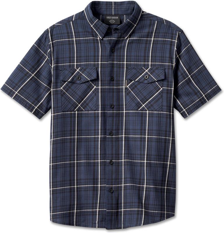 Harley-Davidson Shirt-Woven  Blue Plaid | 96628-23VM