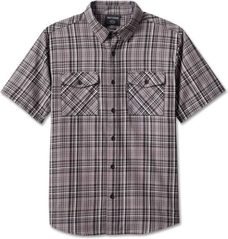 Harley-Davidson Shirt-Woven  Grey Plaid | 96630-23VM
