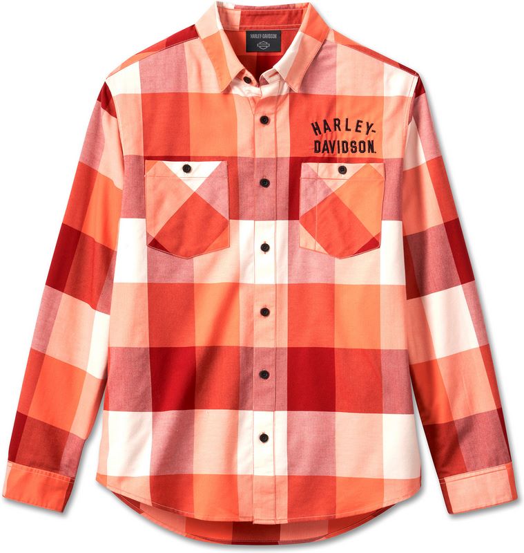 Harley-Davidson Shirt-Woven  Yarn Dyed Plaid-Merlot | 96634-23VM