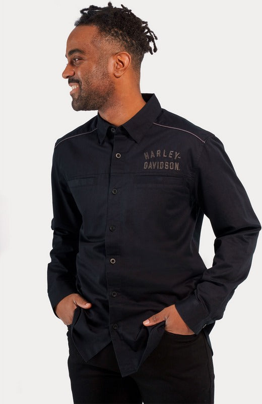 Harley-Davidson Shirt-Woven  Black Beauty | 96636-23VM