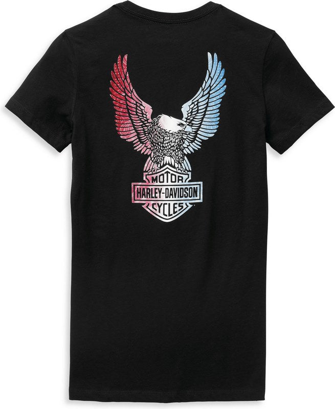 Harley-Davidson Forever Freedom Eagle T-Shirt For Women  Black Beauty 2 | 96637-22VW