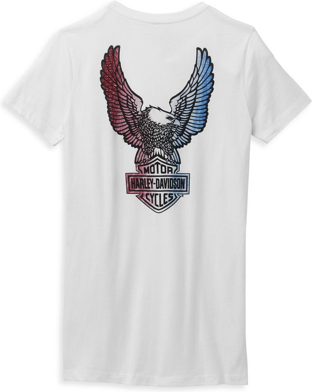 Harley-Davidson Women'S Forever Freedom Eagle Tee  Bright White | 96638-22VW