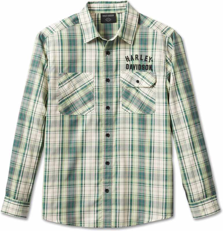 Harley-Davidson Shirt-Woven  Green Plaid | 96639-23VM