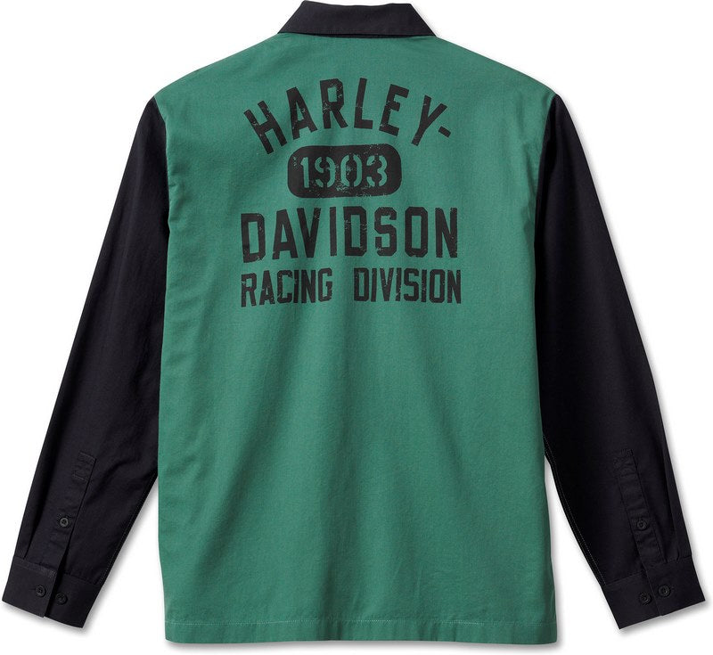Harley-Davidson Shirt-Woven  Bistro Green | 96640-23VM