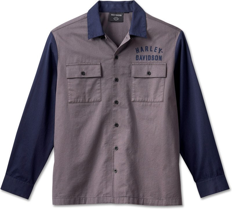 Harley-Davidson Shirt-Woven  Blackened Pearl | 96641-23VM