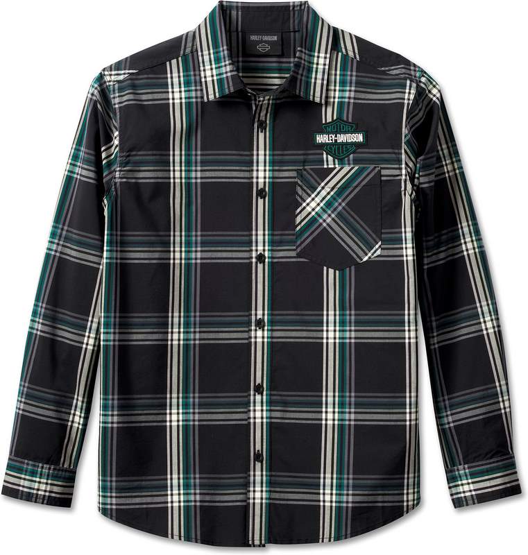 Harley-Davidson Shirt-Woven  Black Plaid | 96642-23VM