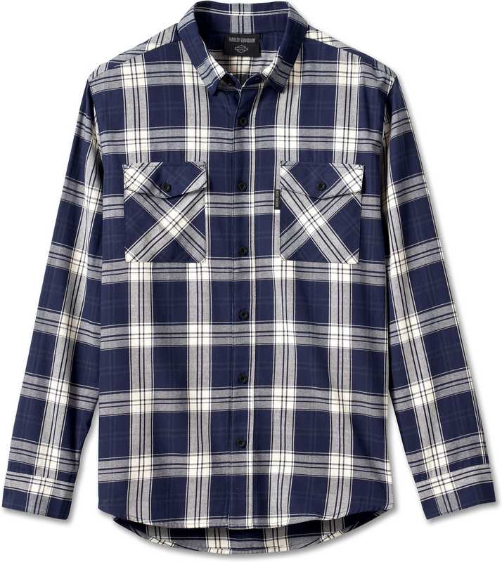 Harley-Davidson Shirt-Woven  Blue Plaid | 96650-23VM