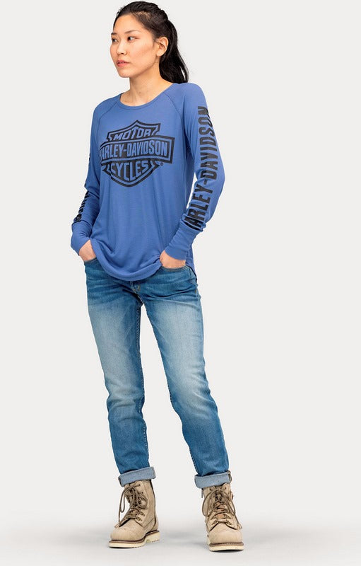 Harley-Davidson Tee-Knit  Gray Blue | 96653-22VW