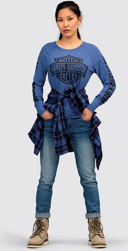Harley-Davidson Tee-Knit  Gray Blue | 96653-22VW