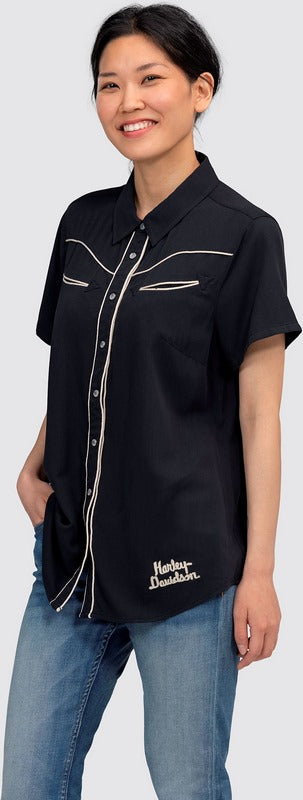 Harley-Davidson Shirt-Woven  Black Beauty 2 | 96659-22VW