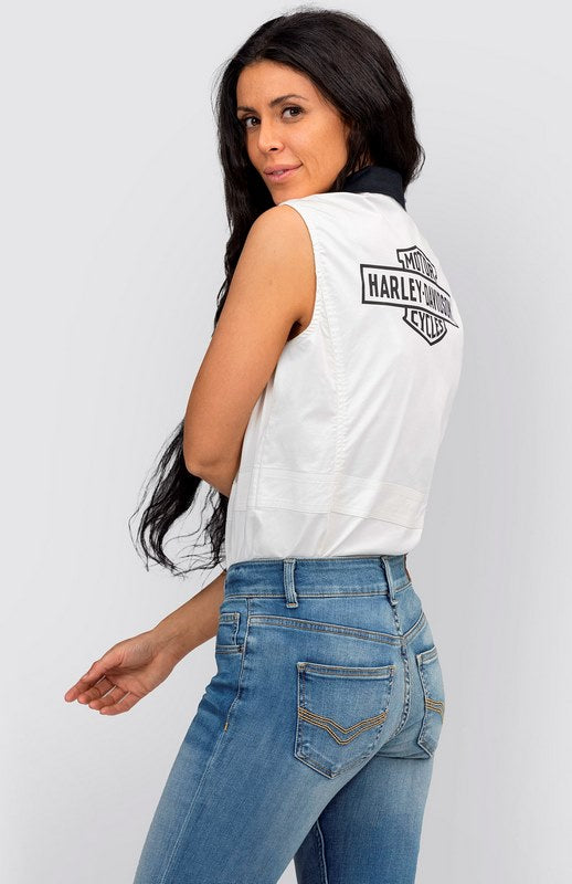 Harley-Davidson Shirt-Woven  Cloud Dancer | 96660-22VW