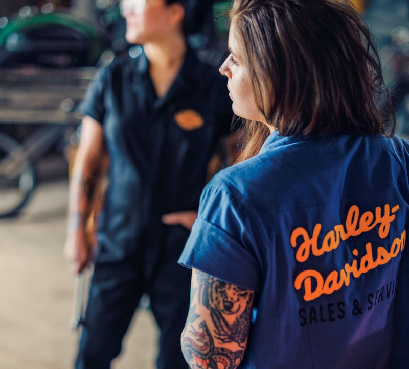 Harley-Davidson Shirt-Woven  Gray Blue | 96663-22VW