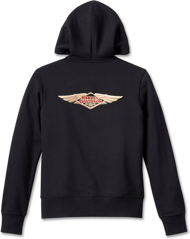 Harley-Davidson Women'S 120Th Anniversary Special Zip Front Hoodie  Black Beauty | 96665-23VW