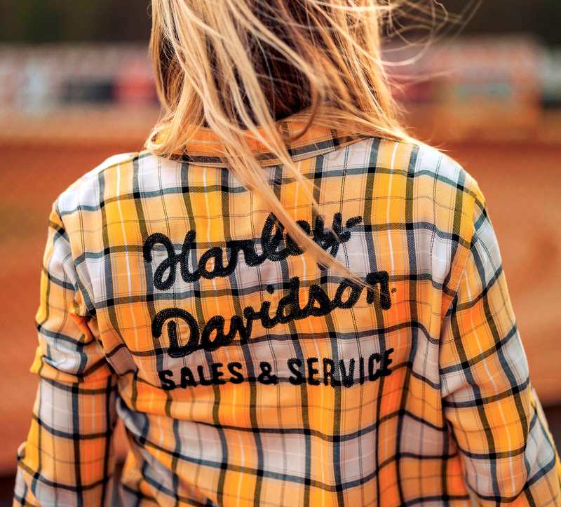 Harley-Davidson Shirt-Woven  Yarn Dyed Plaid-Radiant Yellow | 96667-22VW