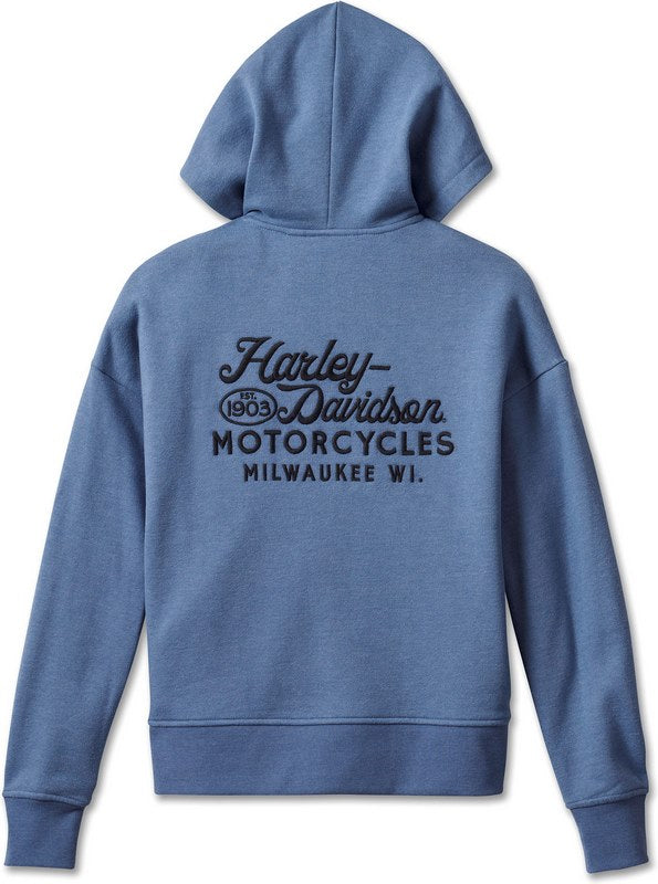 Harley-Davidson Hoodie-Knit  Colonial Blue Heather | 96668-23VW