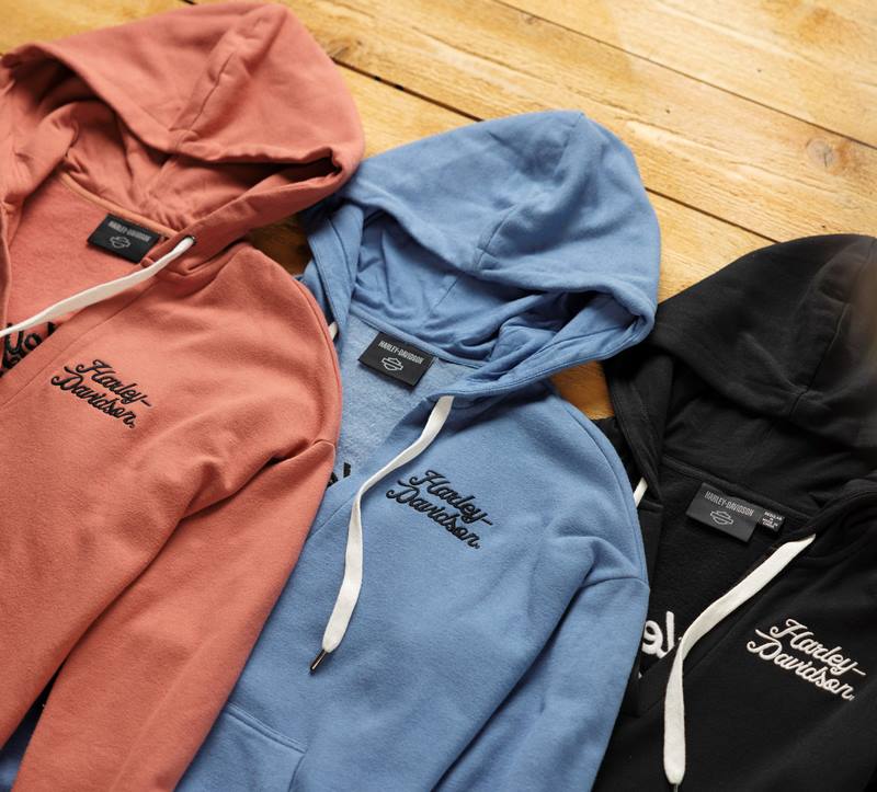 Harley-Davidson Hoodie-Knit  Colonial Blue Heather | 96668-23VW