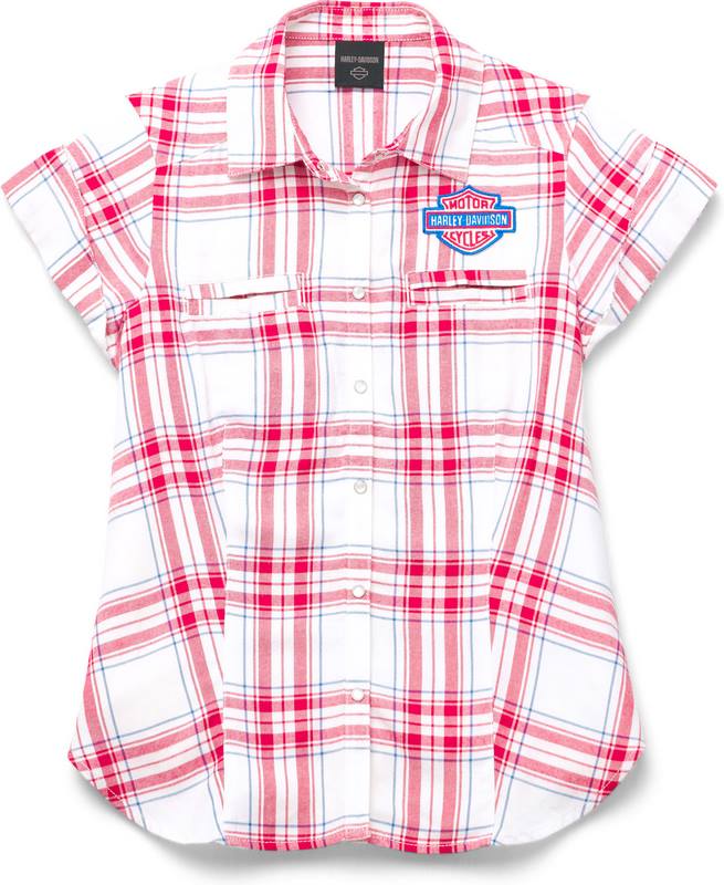 Harley-Davidson Shirt-Woven  Red Checkered | 96669-22VW