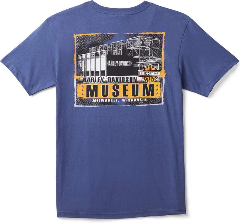 Harley-Davidson Fatboy Logo T-Shirt For Men  Navy Blue | 96684-22MM