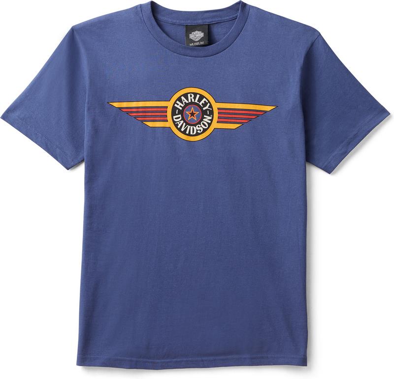 Harley-Davidson Fatboy Logo T-Shirt For Men  Navy Blue | 96684-22MM