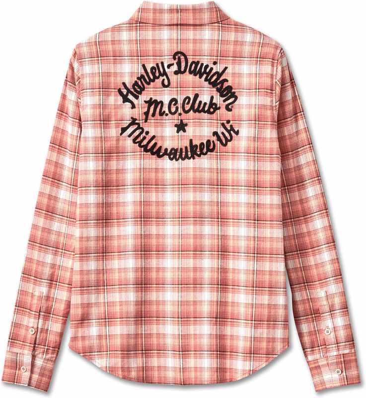 Harley-Davidson Shirt-Woven  Yarn Dyed Plaid-Light Mahogany | 96748-23VW