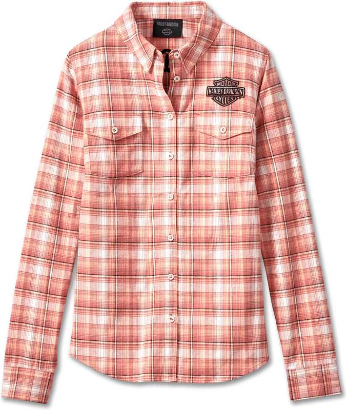 Harley-Davidson Shirt-Woven  Yarn Dyed Plaid-Light Mahogany | 96748-23VW