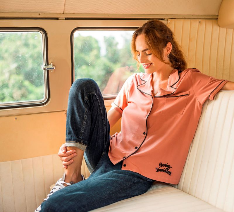 Harley-Davidson Shirt-Woven  Light Mahogany | 96754-23VW