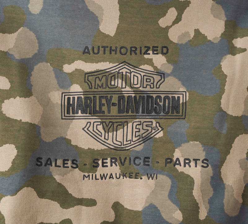Harley-Davidson Men'S Street Surplus Zip-Up Hoodie  Camouflage | 96781-23VM